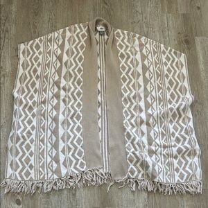 Women’s 100% Cotton XL boho Poncho Cover Up Sweater
